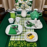 green tablescape to celebrate spring