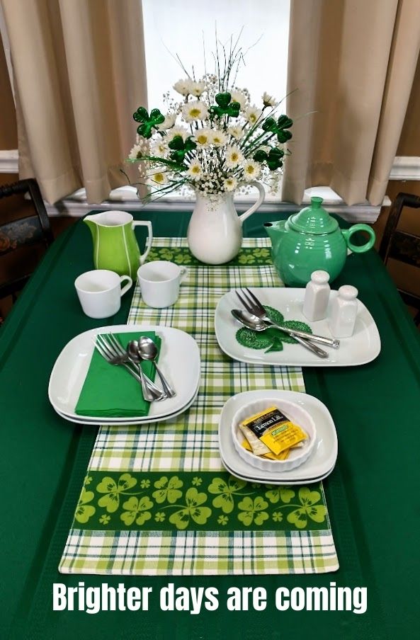 green tablescape to celebrate spring