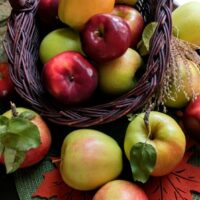 a variety of apples in a basket