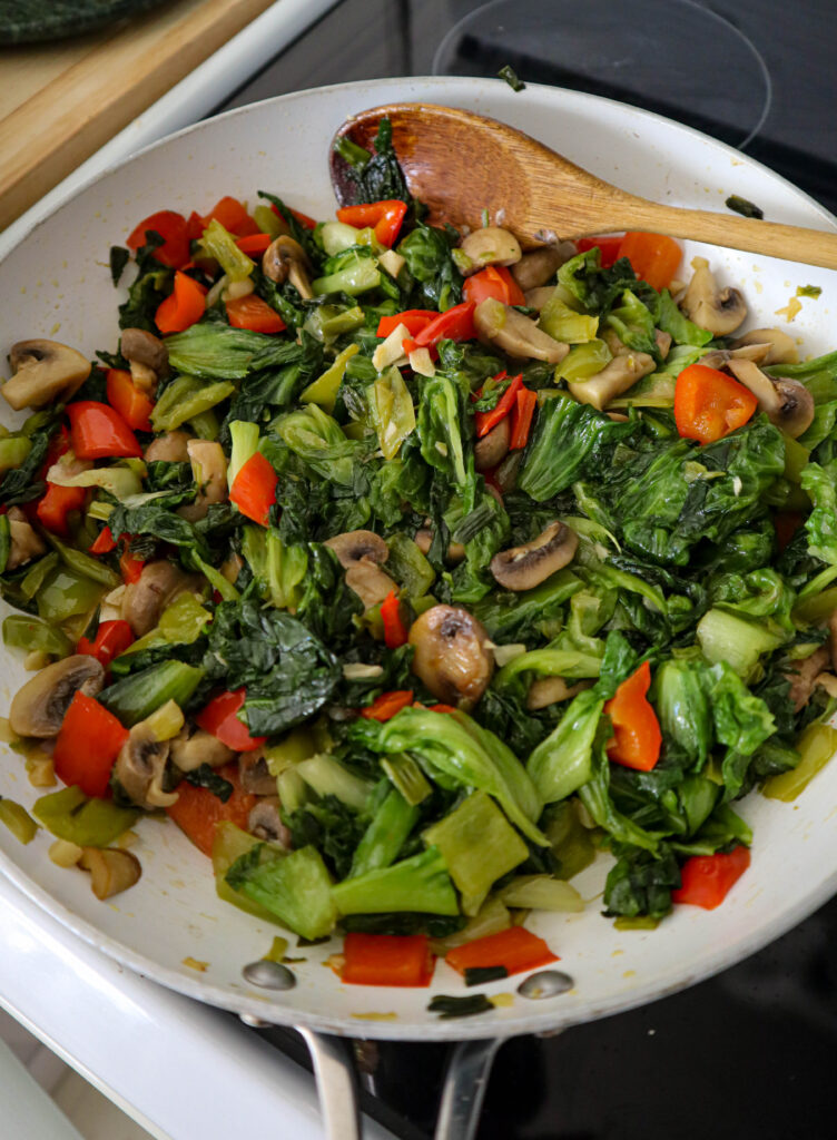 vegetable saute done in skillet