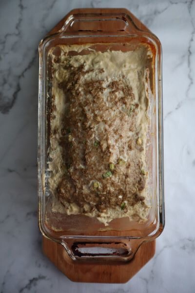 turkey loaf in loaf pan right out of the oven