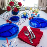 july table red white and blue table setting celebrate life