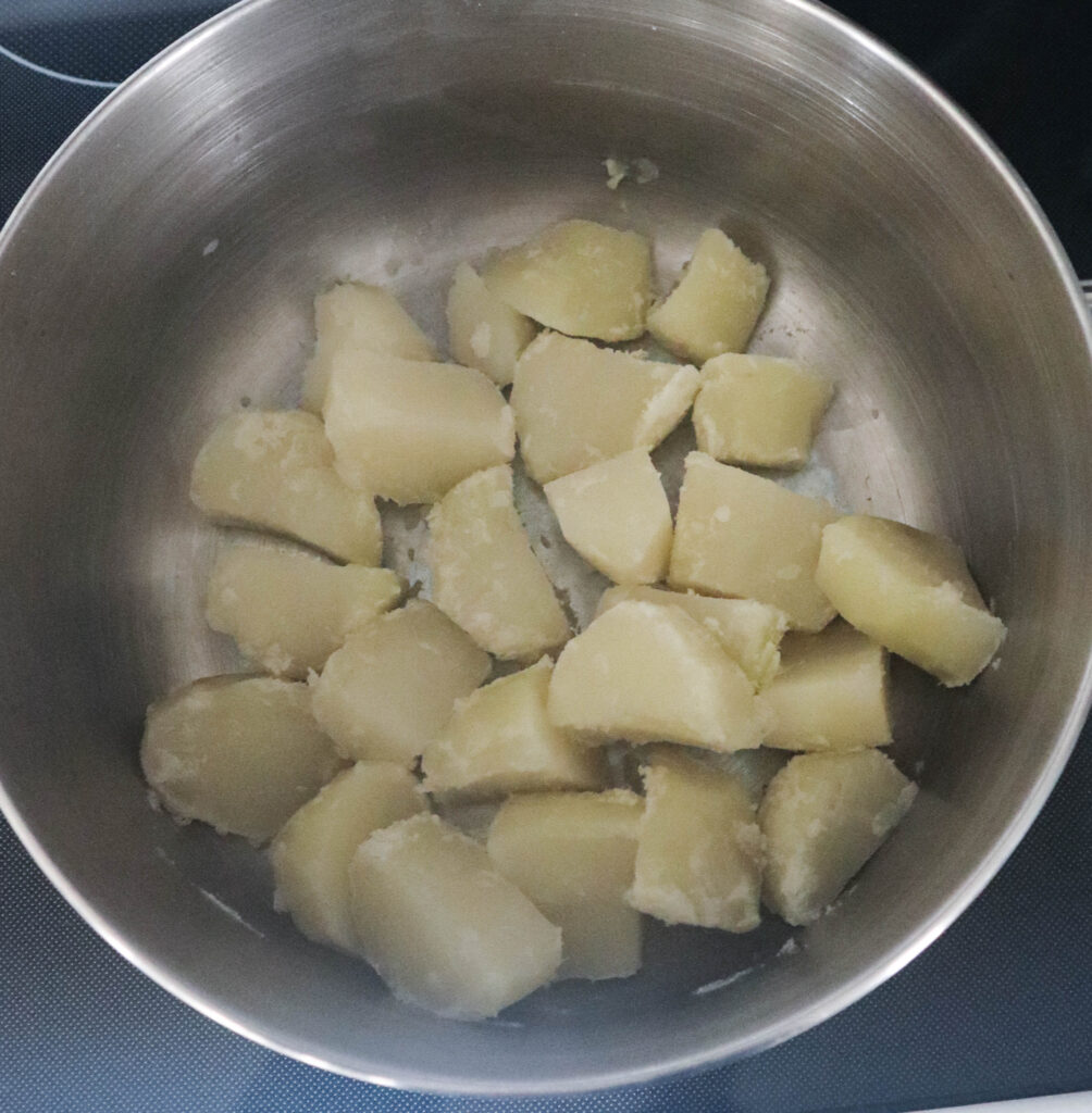 chunks of potatoes drying out