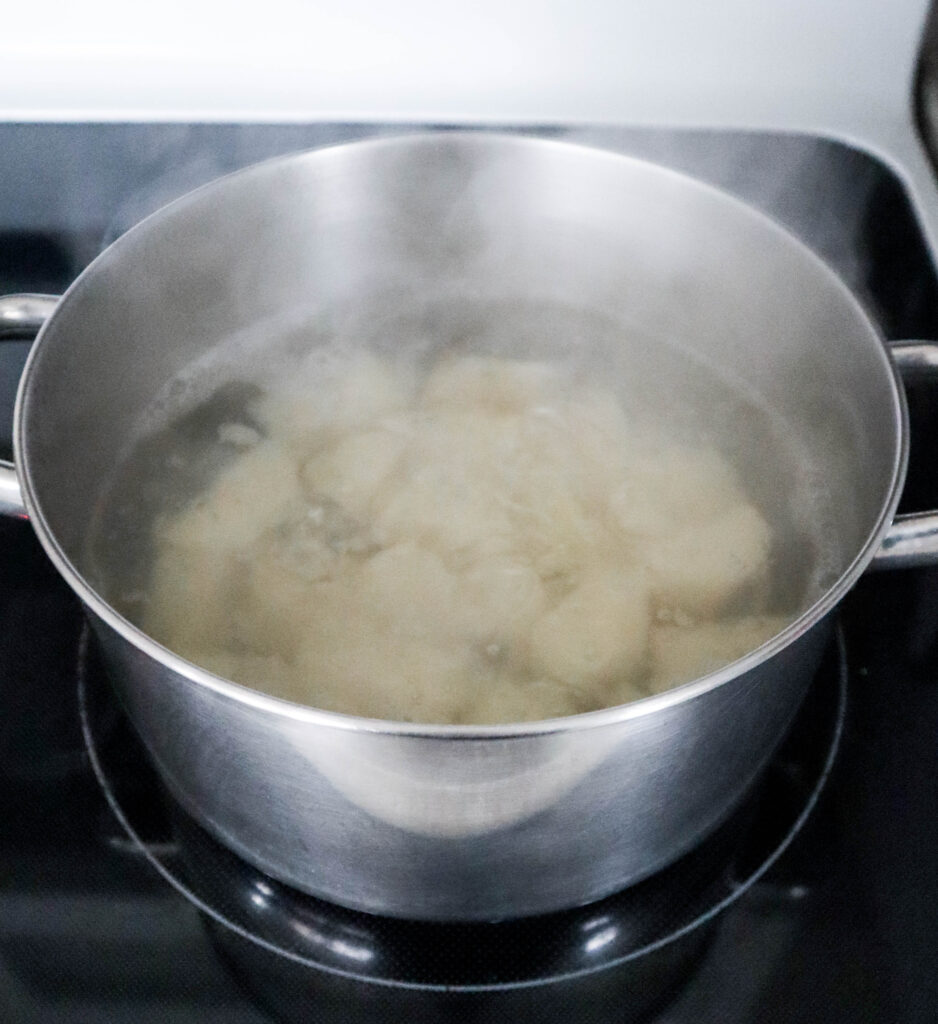 boiling potatoes