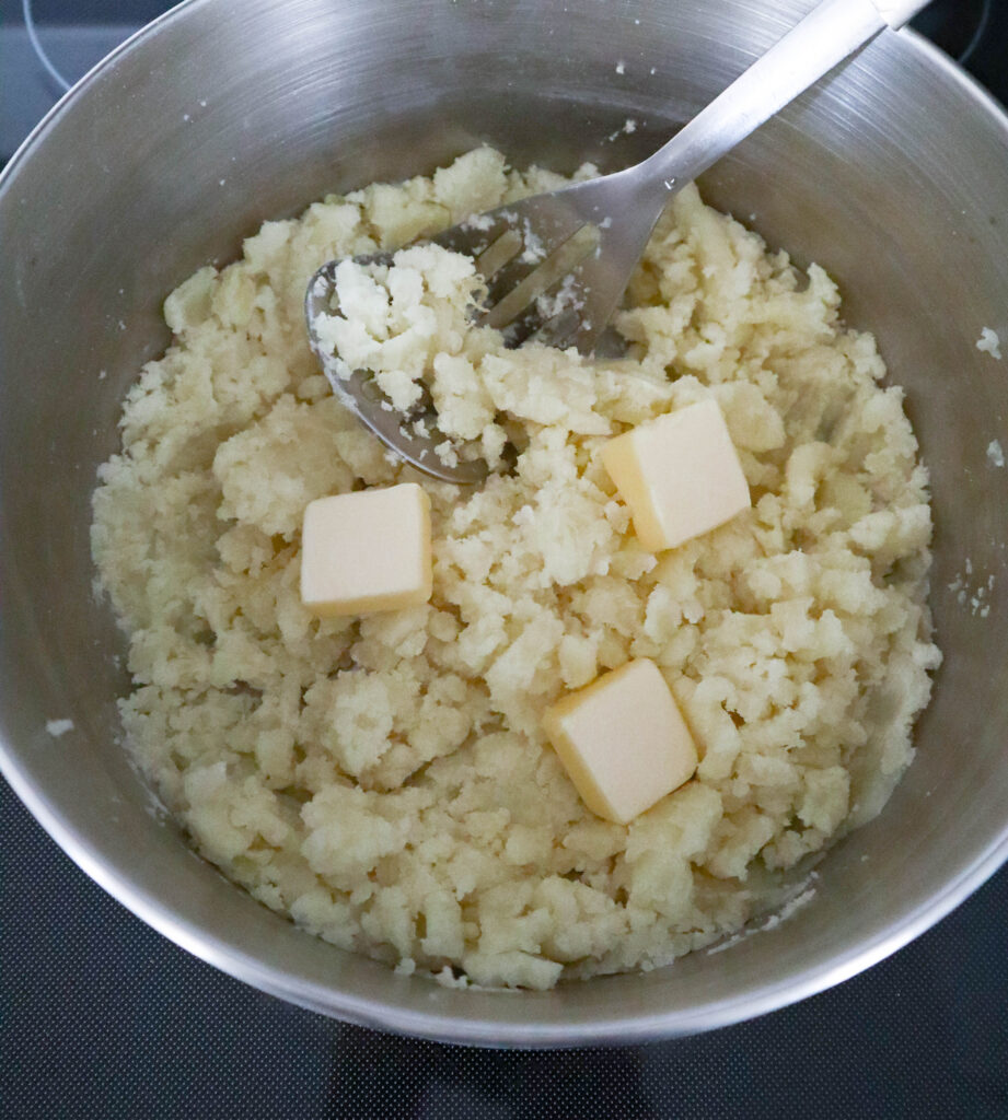 adding butter