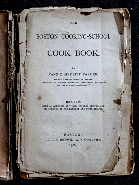 the cover page of the 1906 edition of the boston cooking school cook book